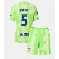 Camisa de Futebol Barcelona Inigo Martinez #5 Equipamento Alternativo Infantil 2024-25 Manga Curta (+ Calças curtas)